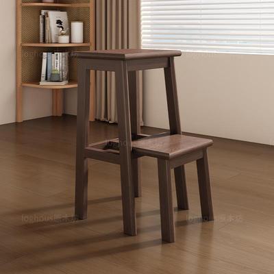 实木梯凳梯子凳子两用家用多功能折叠梯椅稳步登高二三步梯凳爬梯