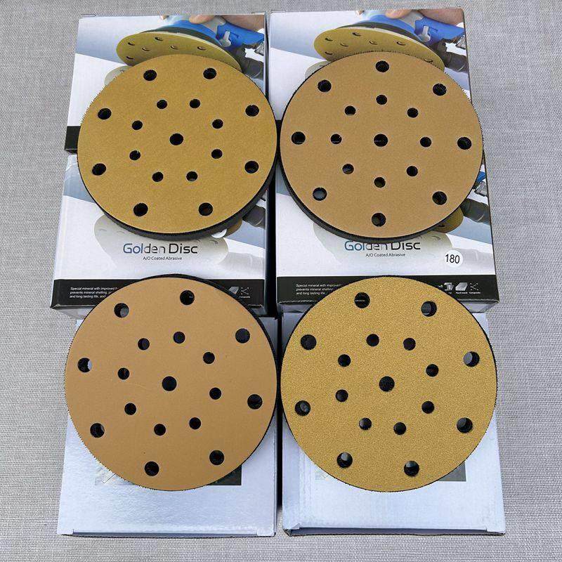 干磨砂纸6寸17孔黄砂打磨砂纸抛光植绒气磨机自粘盘圆形沙纸耐磨,汽车零部件/养护/美容/维保,车用砂纸,淘宝优惠券,粉丝福利购,淘宝优惠卷