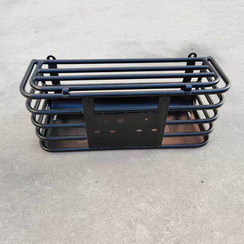 金彭宗申三轮车后车筐车篮电动车筐菜篮加大通用带盖子后置车筐铁