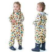 2025卡通儿童连身雨衣男女童婴幼儿园立体小孩宝宝反光条卡通雨披