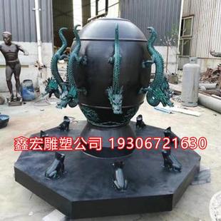 新品 定制純銅古代四大發(fā)明之一地動(dòng)儀渾天儀司南雕塑公園景觀古物