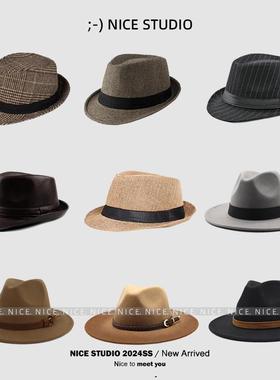 NICE【男士帽子】样板房衣帽间礼帽商务简约男衣柜饰品软装摆件