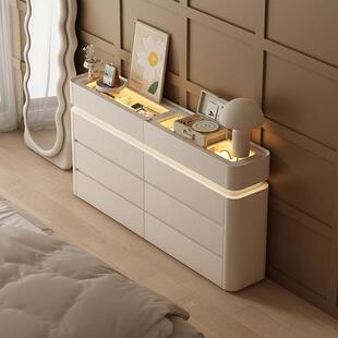 全实木斗柜窄款30cm超薄柜子卧室置物柜靠墙床尾电视柜抽屉收纳盒