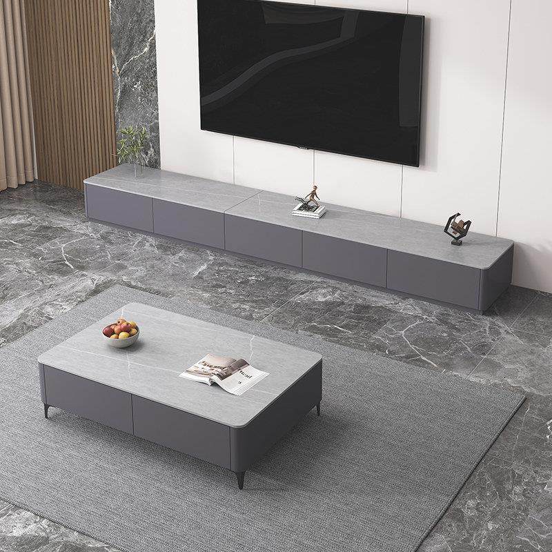 岩板电视柜客厅家用2025新款现代简约落地实木轻奢茶几电视柜组合,住宅家具,电视柜,淘宝优惠券,粉丝福利购,淘宝优惠卷