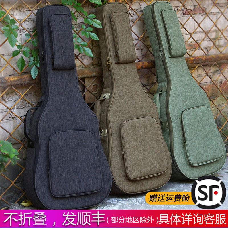 ruiz鲁伊斯加厚木吉他包双肩背包4041寸民谣36寸39寸古典琴袋防水