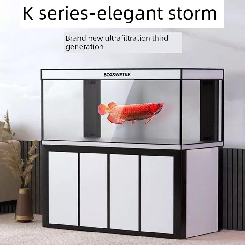 Bote超滤第三代龙鱼缸水族馆家用超白玻璃鱼缸客厅办公室新型中国