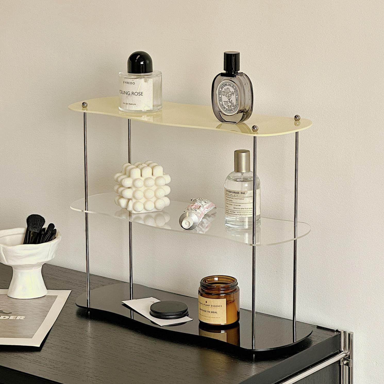 亚克力置物架多层桌面收纳架化妆品香水香薰杯子整理置物架高级感