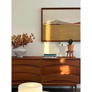 《远山》法式中古风客厅风景画北欧覆古装饰画玄关卧室挂画治愈系