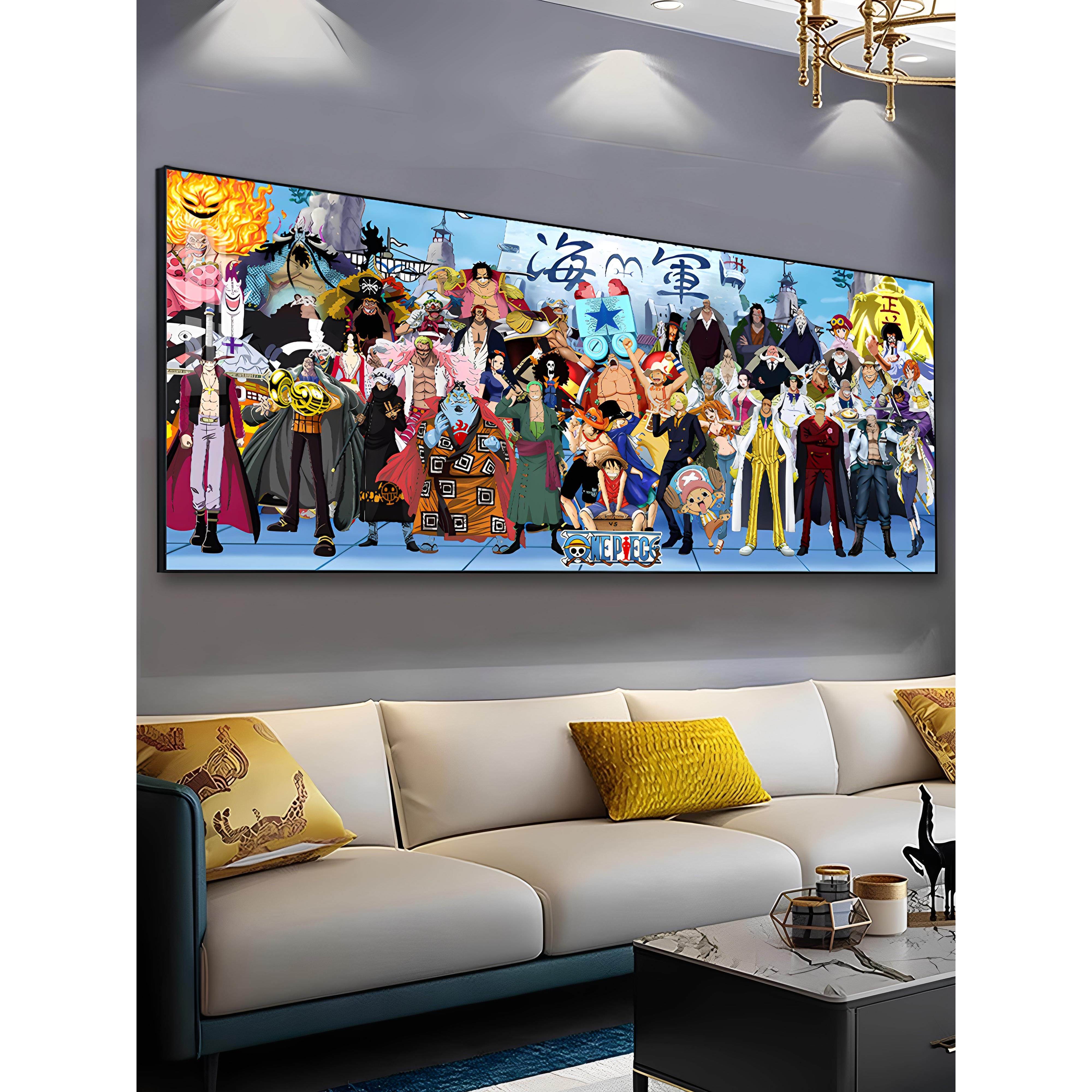 一件件路飞装饰画佐罗王牌客厅沙发背景墙挂画日本动漫电子竞技室,家居饰品,现代装饰画,淘宝优惠券,粉丝福利购,淘宝优惠卷