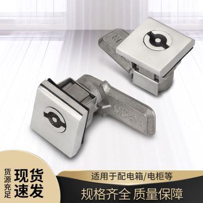 304不锈钢MS813B转舌锁配电柜四方型锁工业配电箱AE柜门锁机柜锁