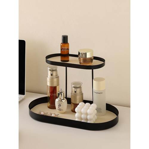 桌面收纳架化妆品香薰钥匙置物架卫生间卧室房间茶几梳妆台面托盘