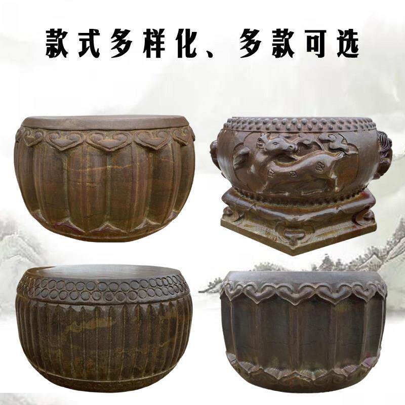 石雕柱墩石柱顶石石柱礅青石柱墩墩柱基石古建筑石墩底座柱墩底座