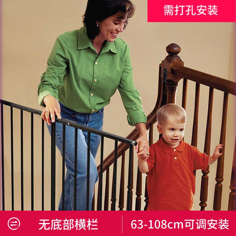 安全门栏儿童楼梯口防护栏宠物狗狗猫栅栏杆需打孔自动围栏隔离门