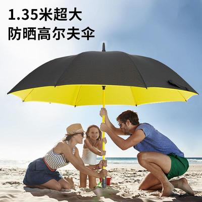 高尔夫雨伞加大加厚加固自动大号防风长柄抗暴雨专用超大双人直柄