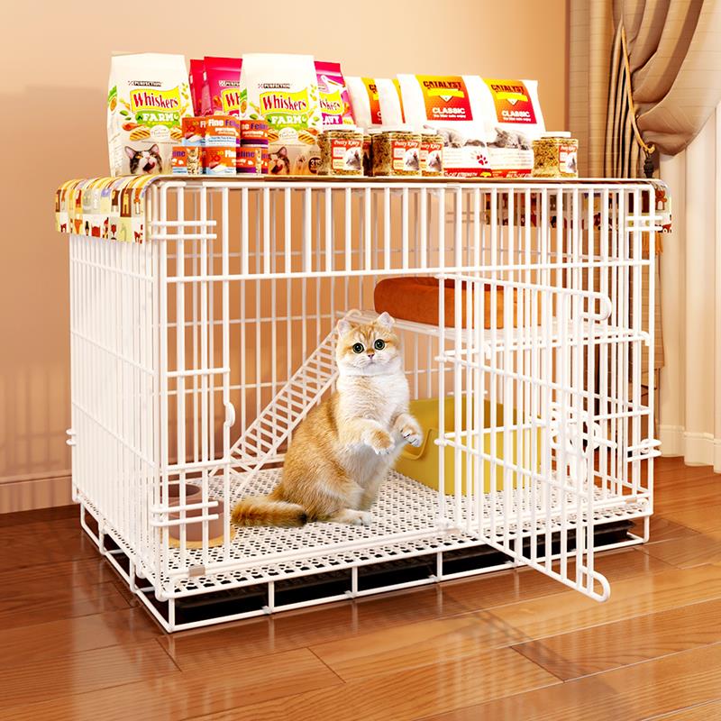猫笼子家用大空间双层猫舍室内猫窝可折叠猫别墅厕所一体不占地