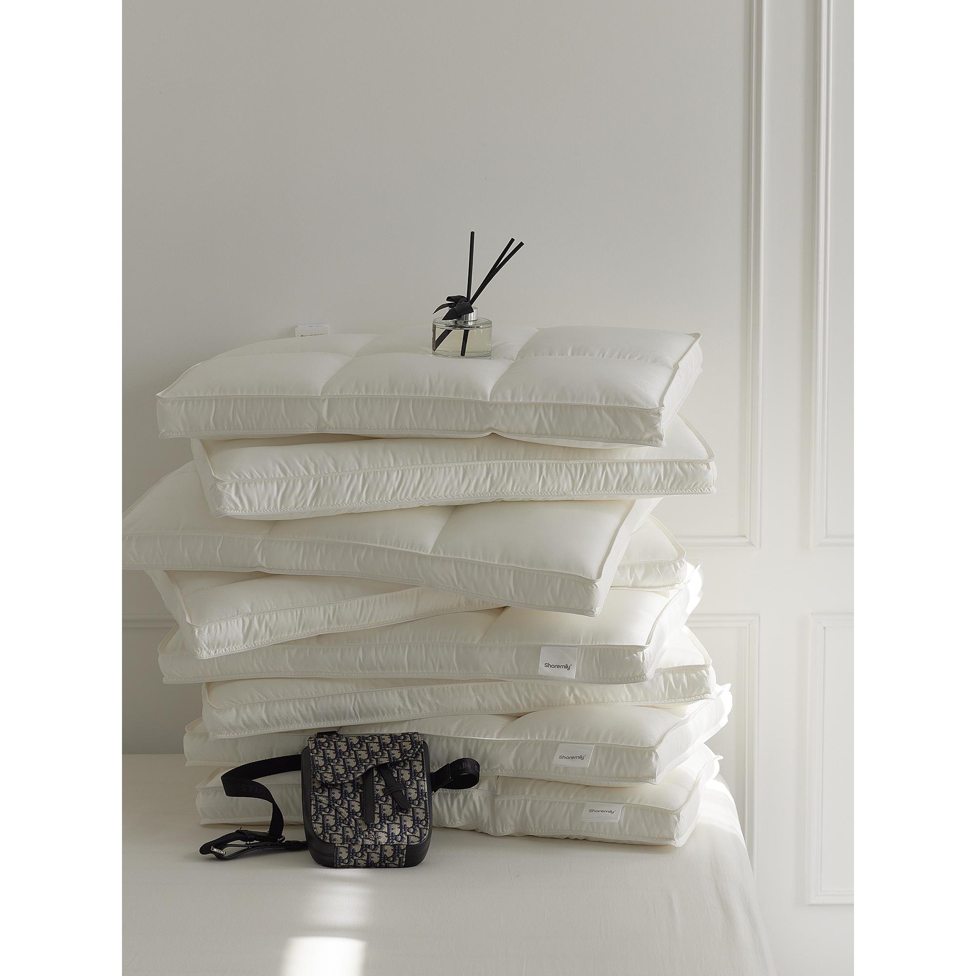 出口简约枕芯 超柔软羽丝绒枕芯低枕 日式五星级立体纤维枕可水洗