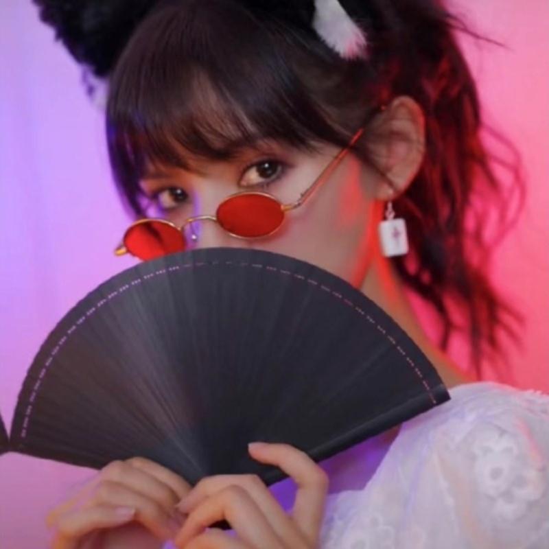张予曦同款黑色扇子折扇旗袍舞蹈扇中国风国潮复古摄影拍照道具女