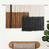 北欧风壁挂手工编织挂毯流苏挂画卧室放假壁挂电表箱遮挡背景墙饰