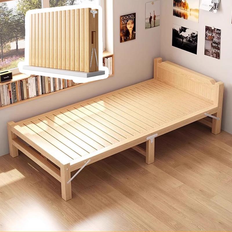 不占地方的沙发床一体折叠两用实木伸缩简易午休单人床出租房1米2