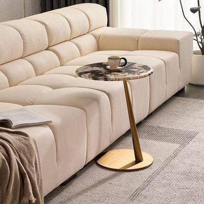 潘多拉奢石边几轻奢现代高级感茶几小圆桌迷你圆形天然大理石角几