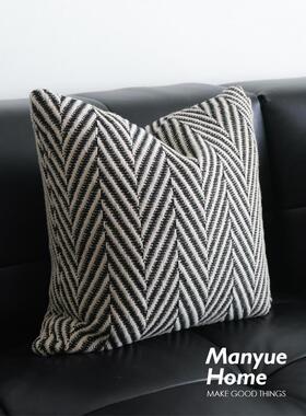 Manyue Home Modern Wabi-Sabi休闲沙发枕垫腰枕办公室腰枕枕套不