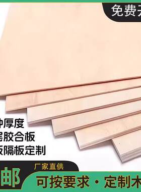 木板定制三合板多层实木胶合板木工板五合板背板隔板定做复合板材