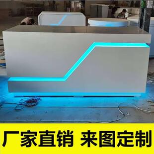 定制展示台展厅展台异形烤漆展示柜科技馆无人机创意发光中岛柜台