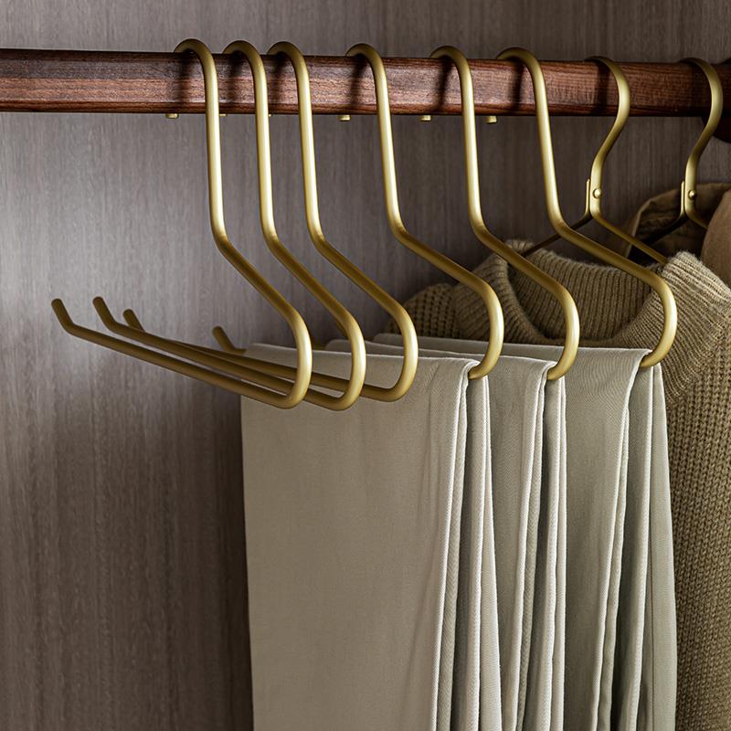 太空铝合金z字裤架裤夹轻奢家用收纳神器无痕鹅型裤架裤子衣架子