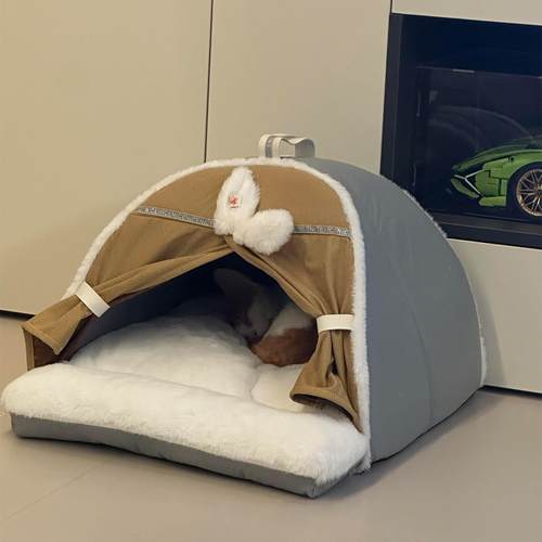 帐篷猫窝冬季狗窝幼猫床保暖封闭安全感宠物用品睡觉房子四季通用