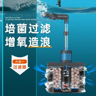 水族工匠鱼缸水妖精反气举过滤器吸便器三合一净水循环过滤设备