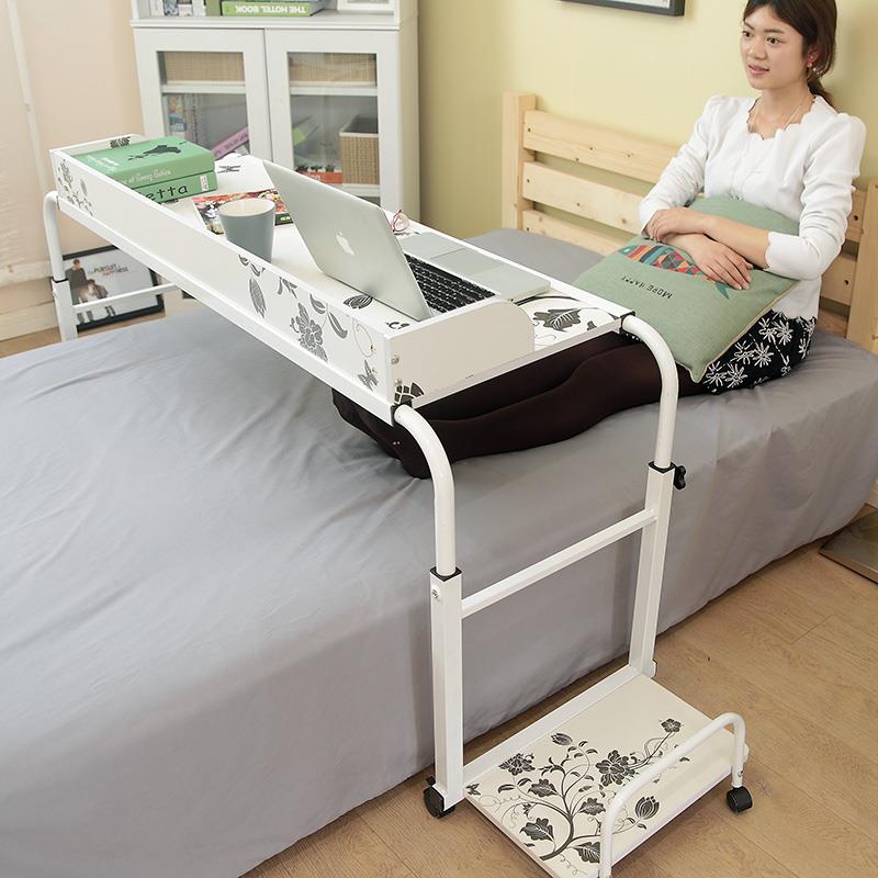 床上用双人电脑桌 跨床上笔记型电脑桌 护理桌餐桌无缝床边台式桌