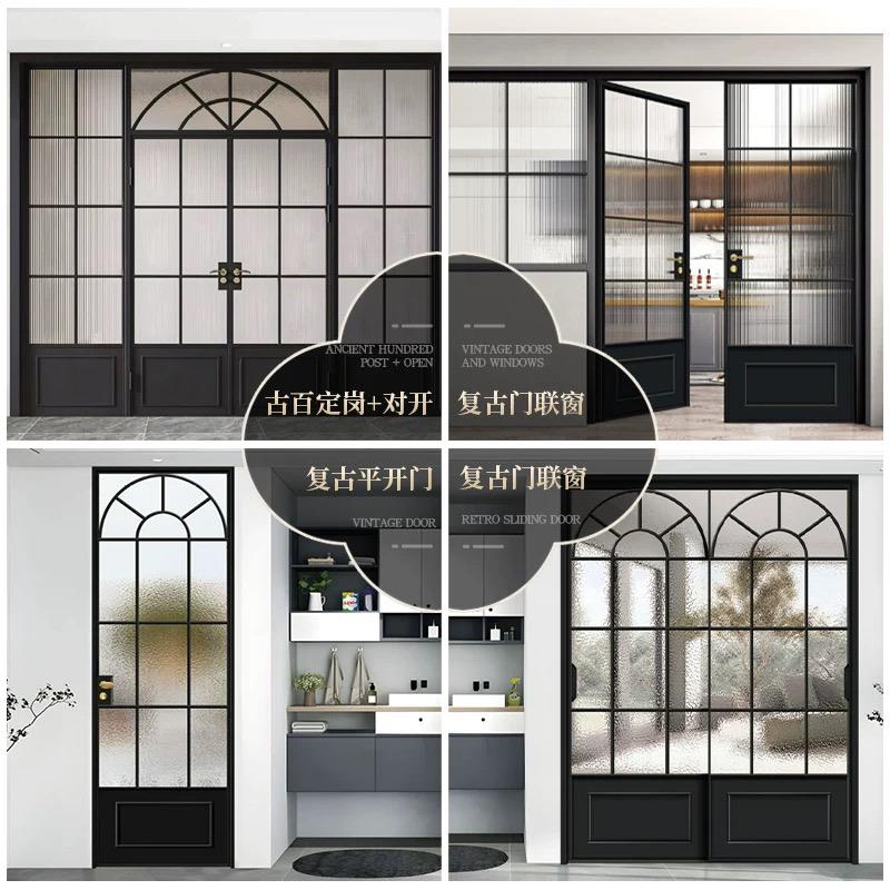 简约现代定制铁艺玻璃门室内卧室化妆室服装店小院门
