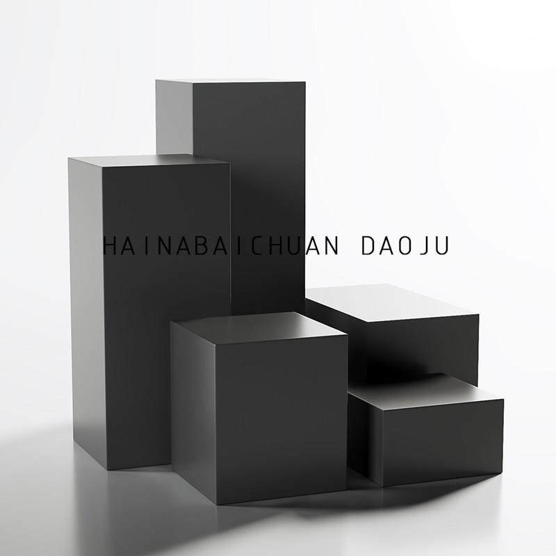 哑光黑底座增高展示台服装店模特地台流水台展示架方形几何体摄影,商业/办公家具,展示地台/底座,淘宝优惠券,粉丝福利购,淘宝优惠卷