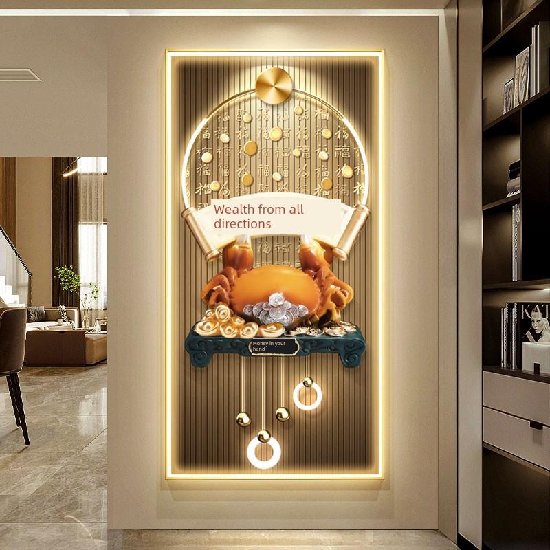 八方来彩入口装饰画新中国风百府人物图入口光壁画蟹廊端挂画