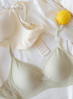 softsonnets果冻条软支撑无痕内衣舒适无钢圈双皮奶乳胶少女文胸