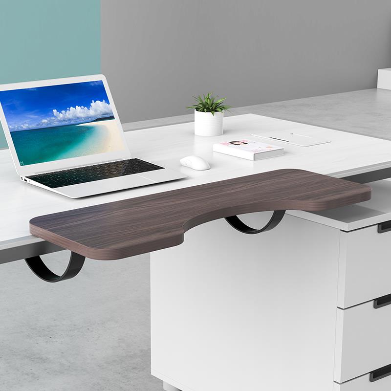 电脑桌面延长延伸扩展板手托 托架键盘肘托 托免打孔书桌子加长加