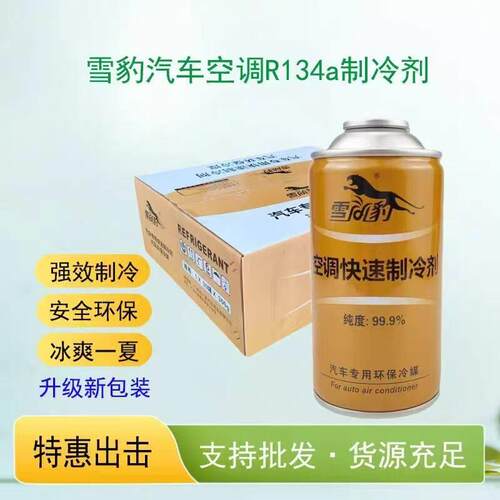 雪豹R134a制冷剂HFC-134a汽车空调冷媒车用雪种氟利昂整箱30罐