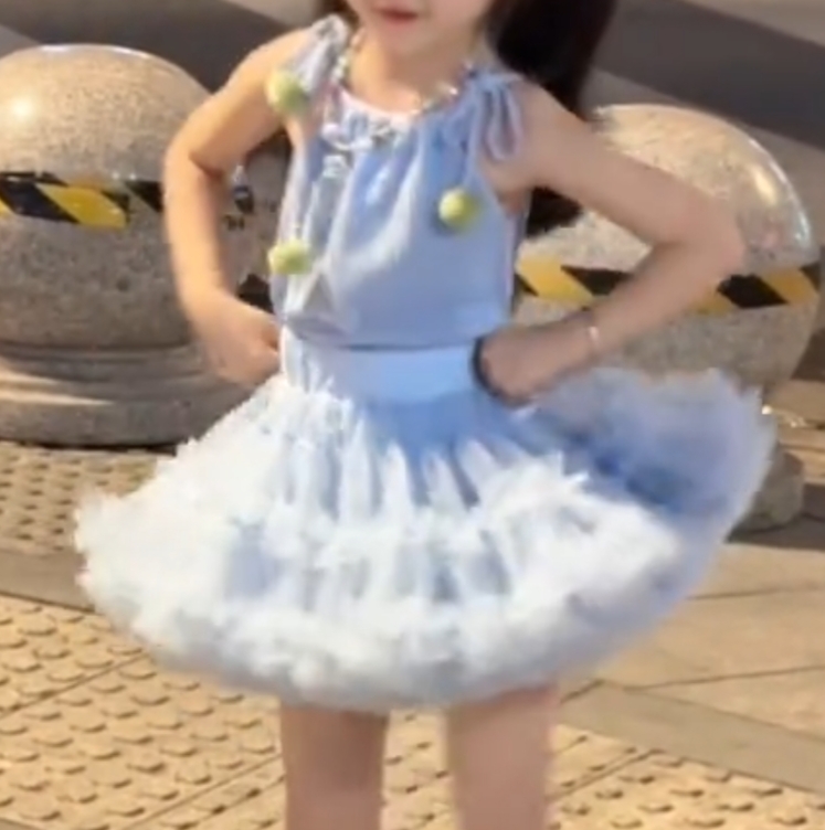 女童半身裙夏季女宝宝吊带裙子套装小女孩洋气夏装衣服小童公主裙