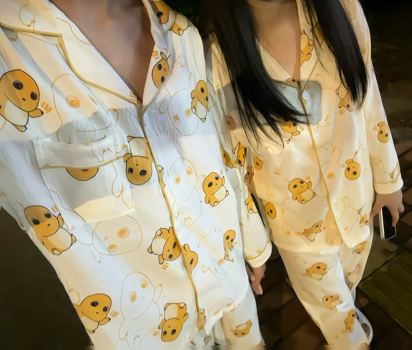卡通家居服套装男女同款情侣装新款2026睡衣夏季薄款睡衣两件套