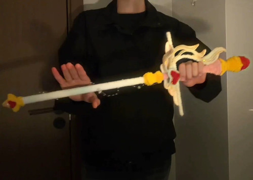 魔法小樱新款趣味魔法剑粉色DIY材料包创意编织自制玩具