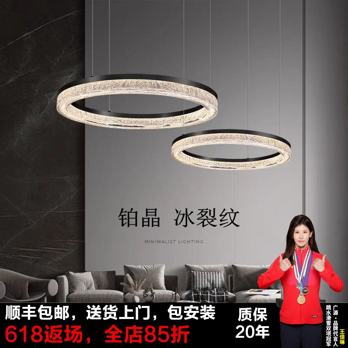 意式极简全铜客厅吊灯高端轻奢大气大厅主灯简约设计师别墅卧室灯