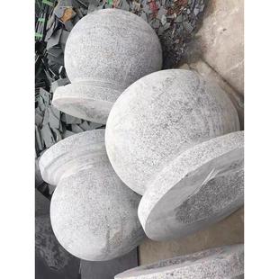 江西石球路障花岗岩挡车球大理石圆球隔离防撞车止石彩绘涂鸦石墩