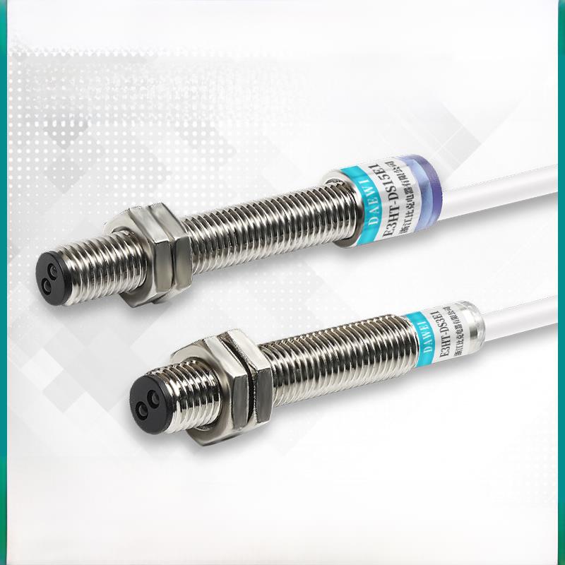 M8漫反射光电开关Npn常开E3Ht-Ds3E1红外传感器24V可调距离