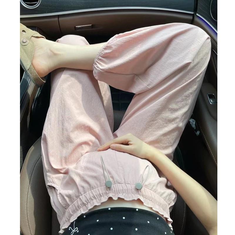 孕妇裤子不勒肚子夏季薄款外穿小个子九分休闲束脚孕妇山本阔腿裤