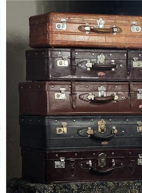 老皮箱旧物件上海老suitcase装饰摆设覆古道具服装实物立即发货