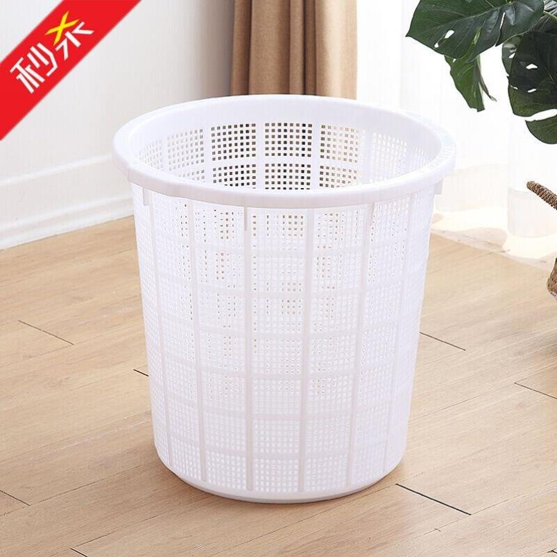 塑料箩筐圆形加厚大号西瓜筐周转篓穿绳腰箩运输框衣物收纳筐家用