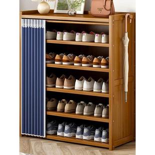 德国品质鞋架家用大容量收纳室内简易实木防尘卧室竹鞋柜全楠竹