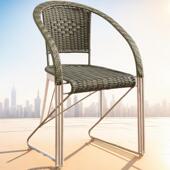 钢筋编织藤椅弹跳摇椅办公椅阳台休闲 椅户外懒人椅家用单人椅靠