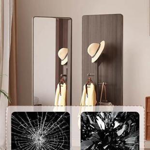 北欧轻奢全身镜落地镜子家用卧室可旋转衣帽架带挂衣架穿衣镜一体