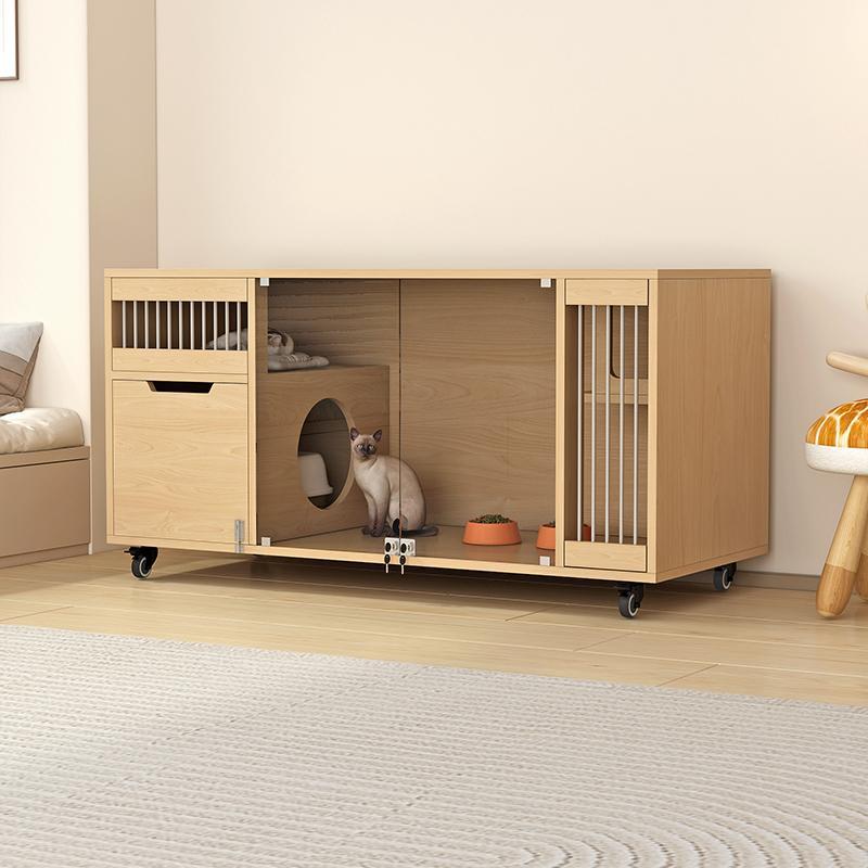 实木猫屋猫咪家用猫笼子室内猫笼猫厕一体猫窝猫舍小型猫柜猫别墅
